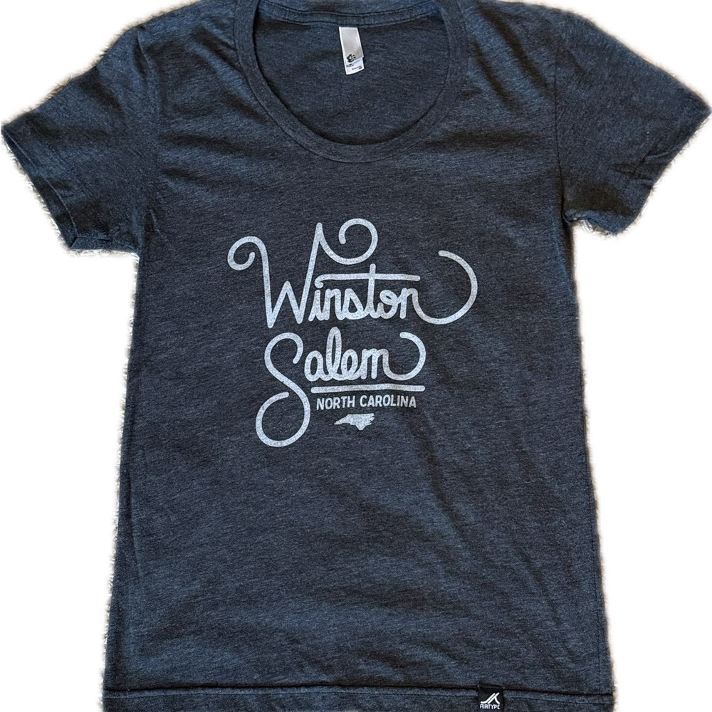 Winston Salem Graphic Tee Women's Medium Gray North Carolina NWOT